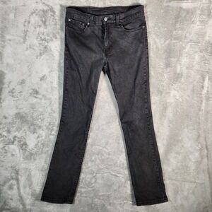 Levi's 511 Jeans Men's 32X31 (Tag 32X32) Black Straight Leg Zip Fly Stretch
